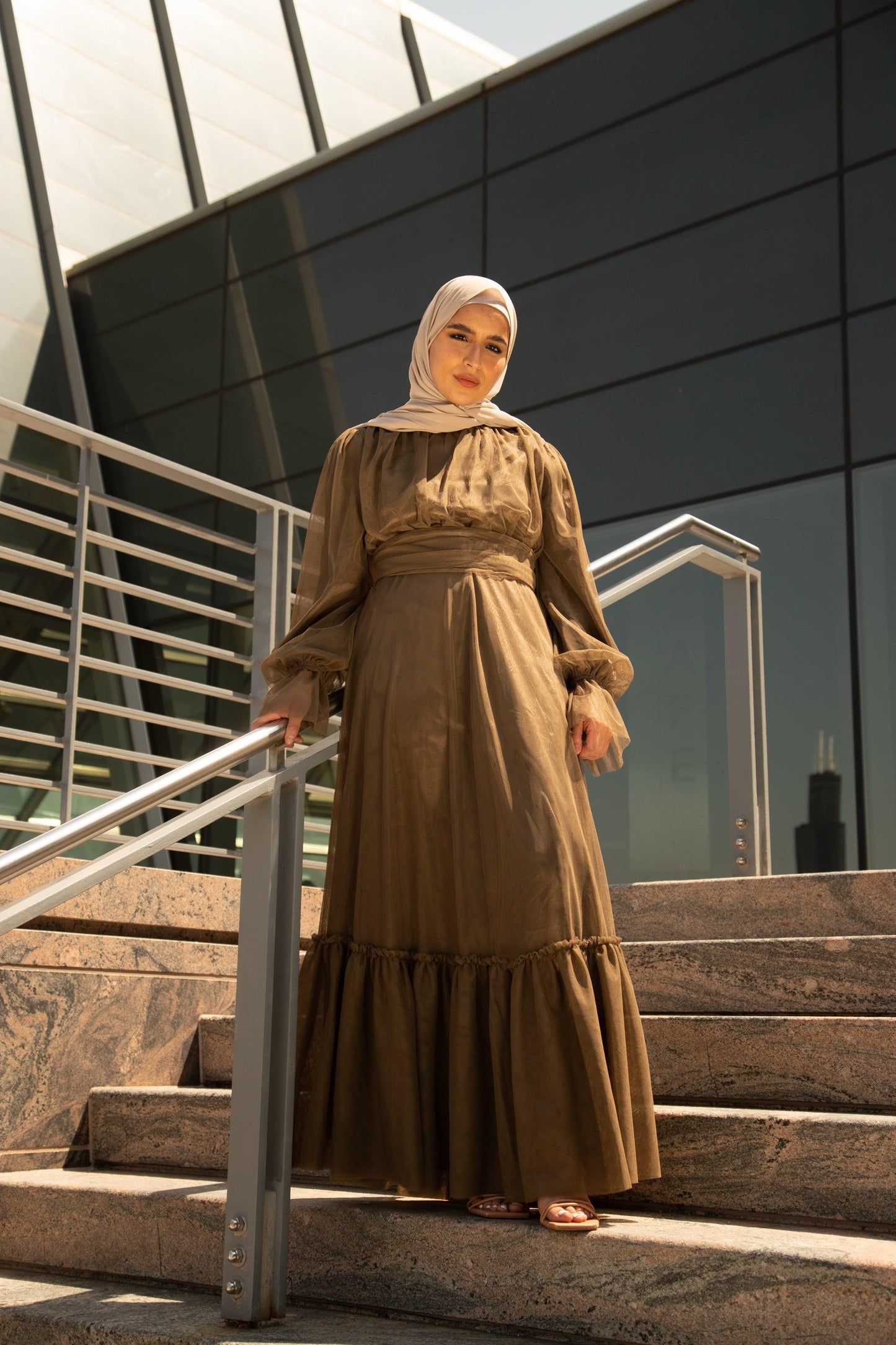 Shireen Maxi Gown - Chocolate