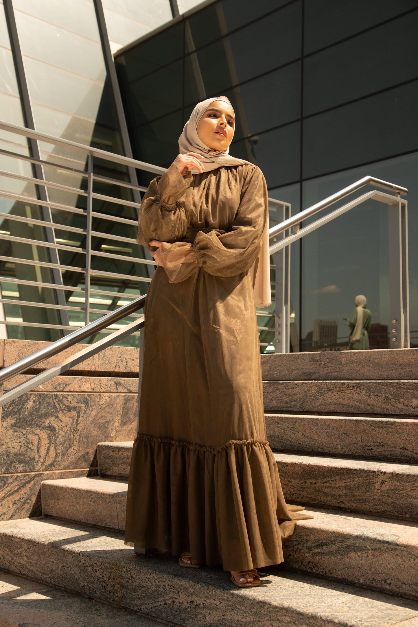 Shireen Maxi Gown - Chocolate