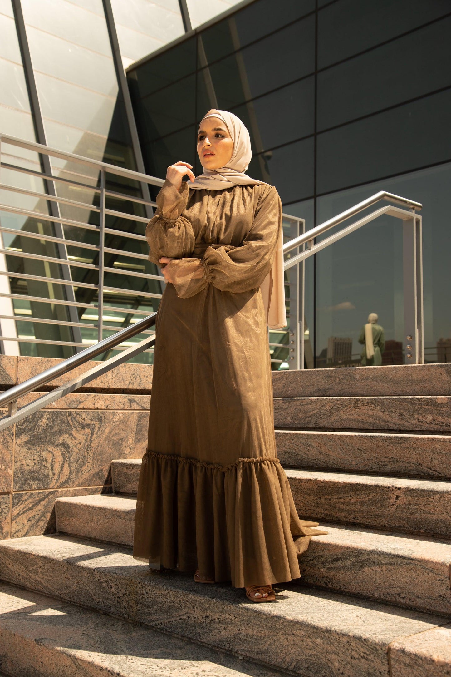 Shireen Maxi Gown - Chocolate