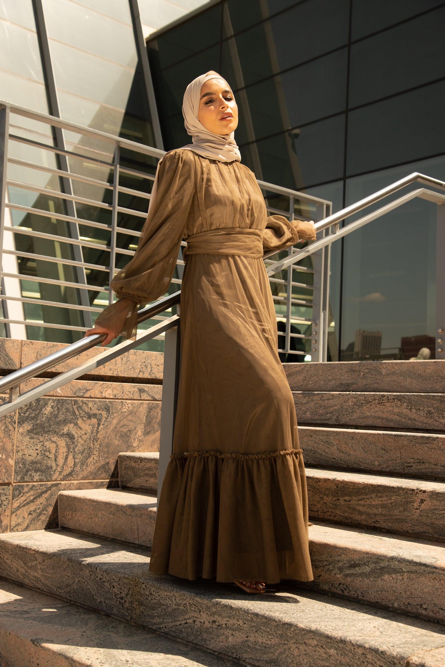 Shireen Maxi Gown - Chocolate