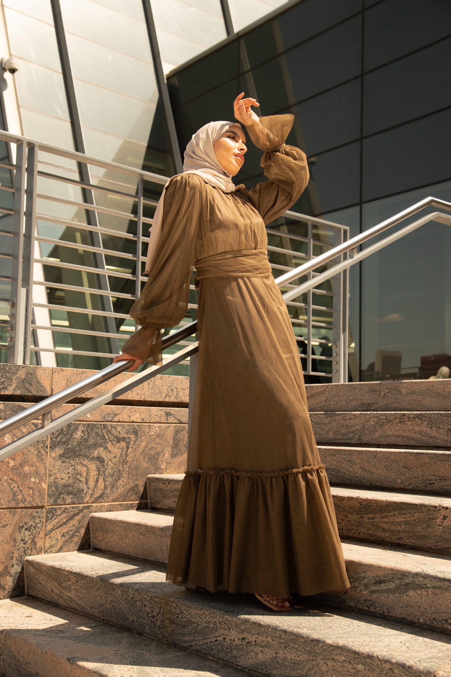 Shireen Maxi Gown - Chocolate