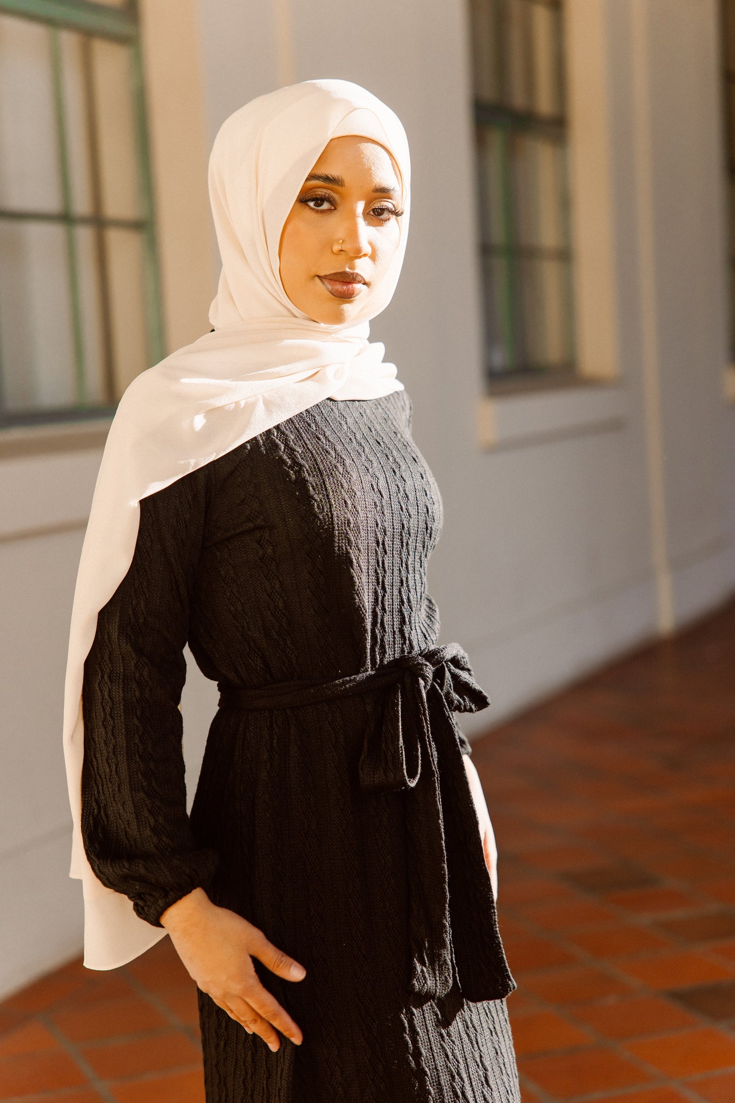 Ayesha Knit Maxi Gown - Black