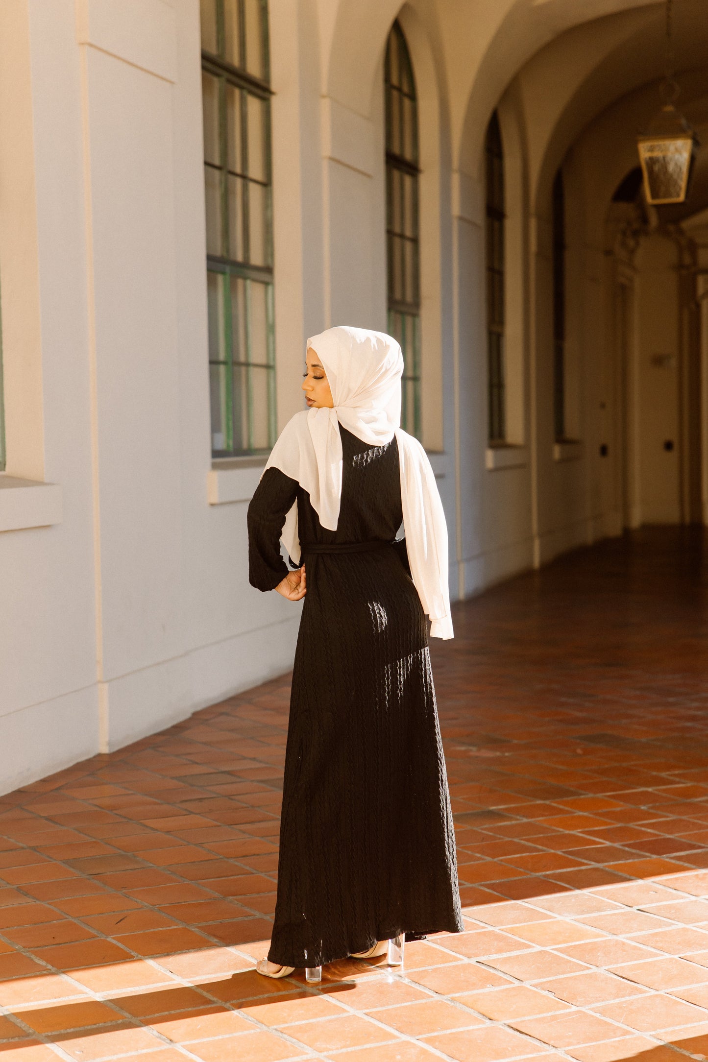 Ayesha Knit Maxi Gown - Black