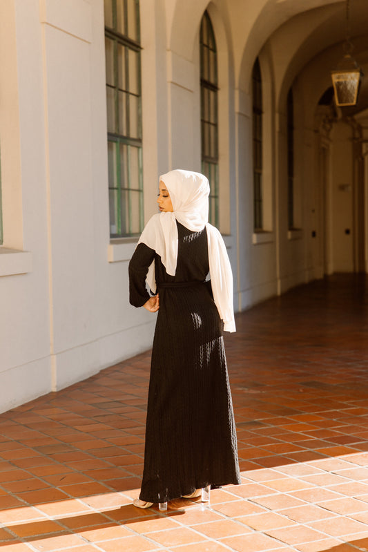 Ayesha Knit Maxi Gown - Black