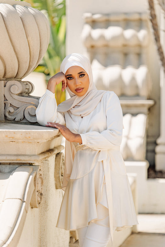 Mila Wrap Tunic - Ivory