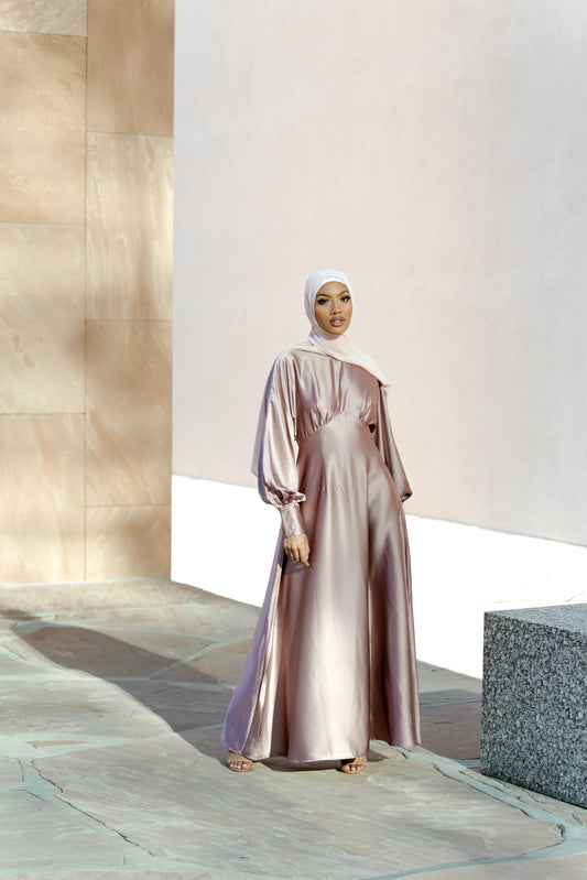 Imelda Batwing Dress - Rose Taupe