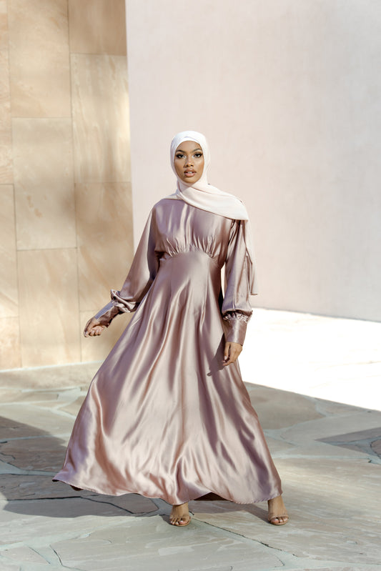Imelda Batwing Dress - Rose Taupe