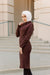 Saima Cowl Neck Knit - Mahogany