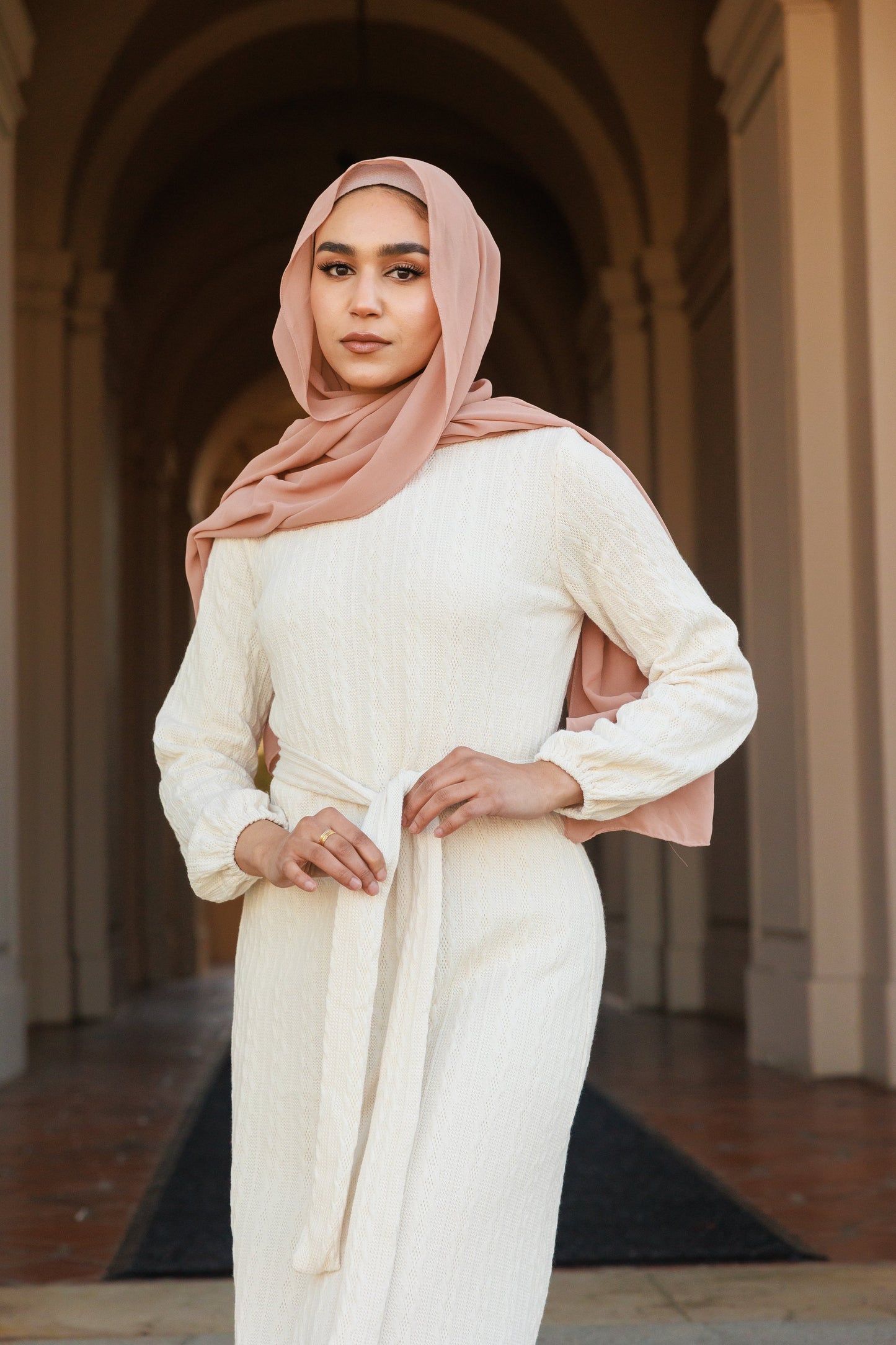 Ayesha Knit Maxi Gown - Vanilla