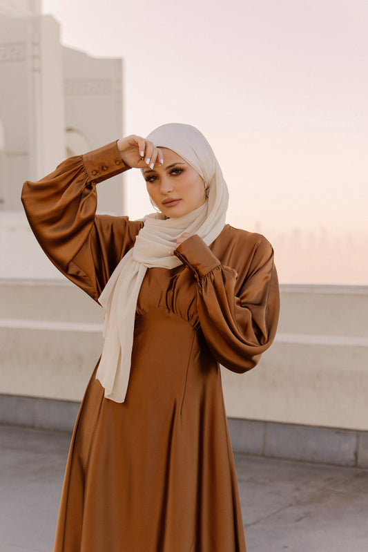 Imelda Batwing Dress - Cocoa Bean
