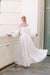 Modest Satin Dress - White