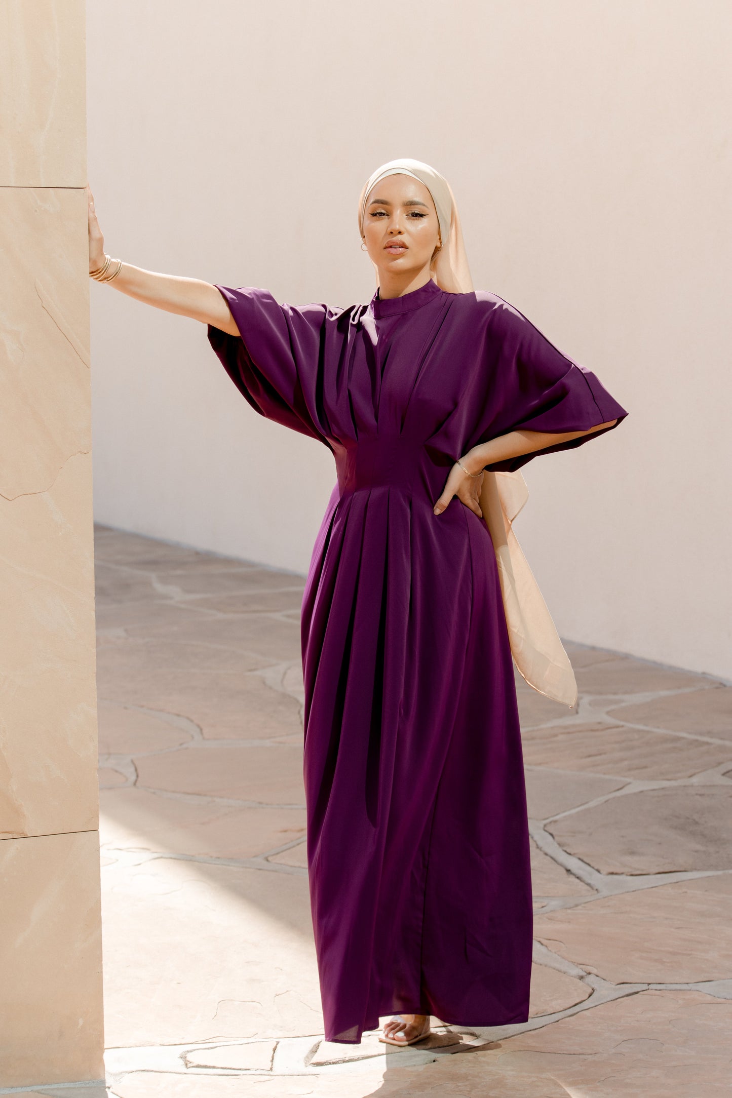 Elmas Maxi Dress - Plum