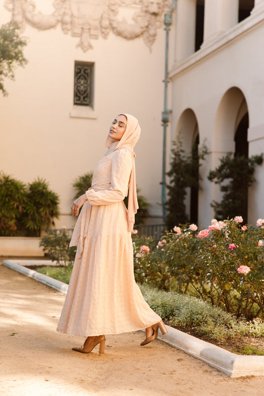 Victoria Wrap Maxi Dress - Wheat