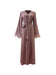 Sofiya Feather Kimono Abaya - Raspberry Glace