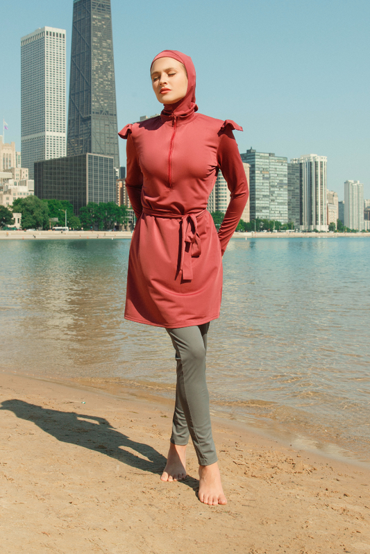 Nida Swim Set - Persian Red