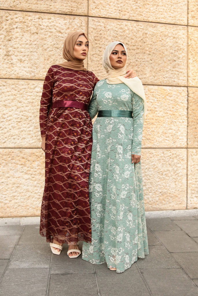 Venetian Maxi Gown - Eucalyptus Mint