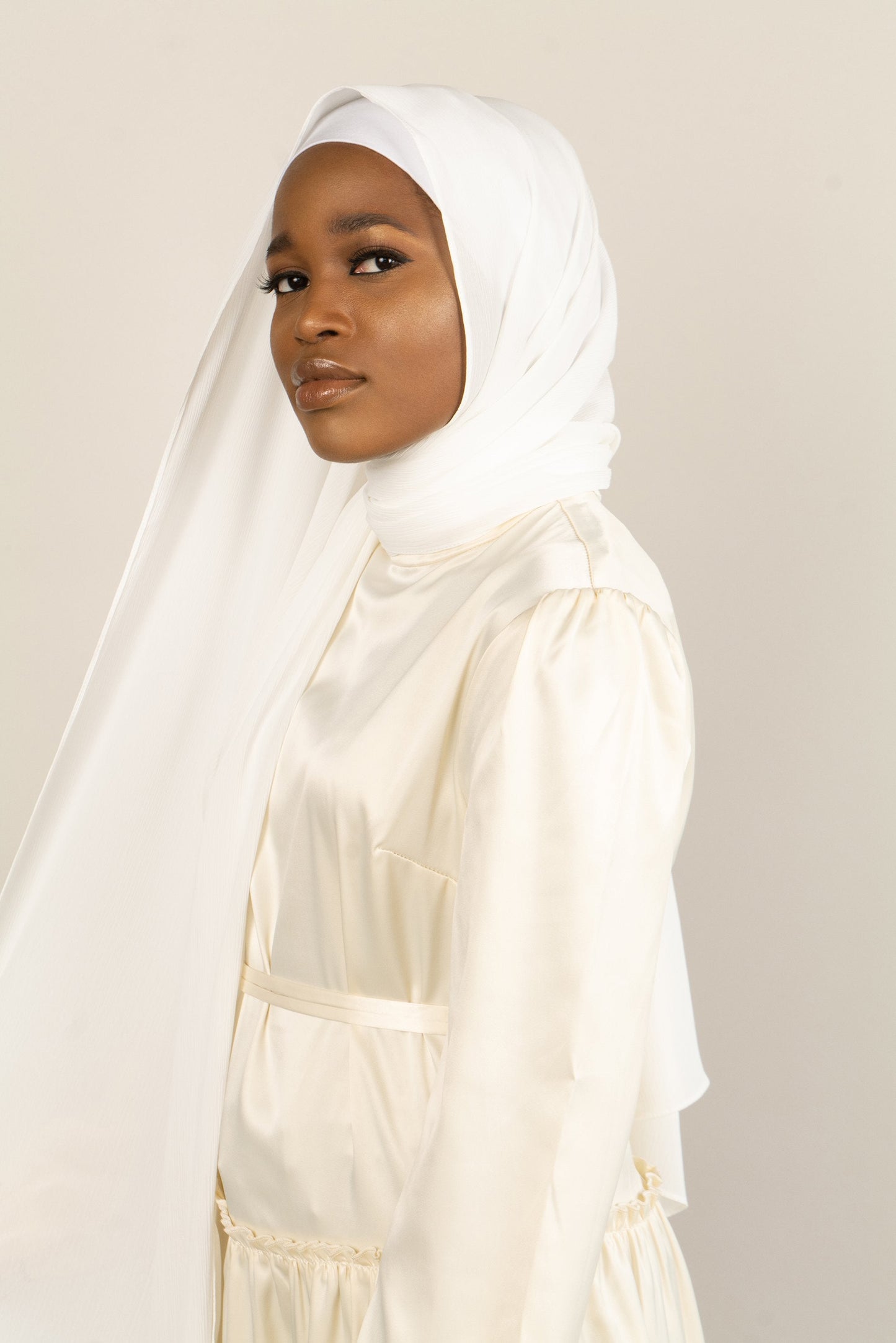 BRILLIANT WHITE Crepe Chiffon