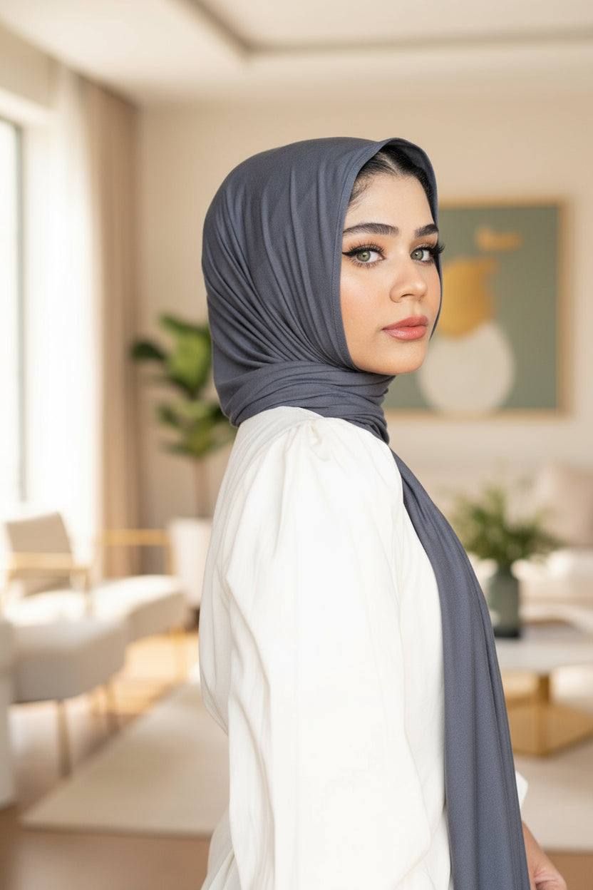 CHARCOAL LINEN Premium Jersey