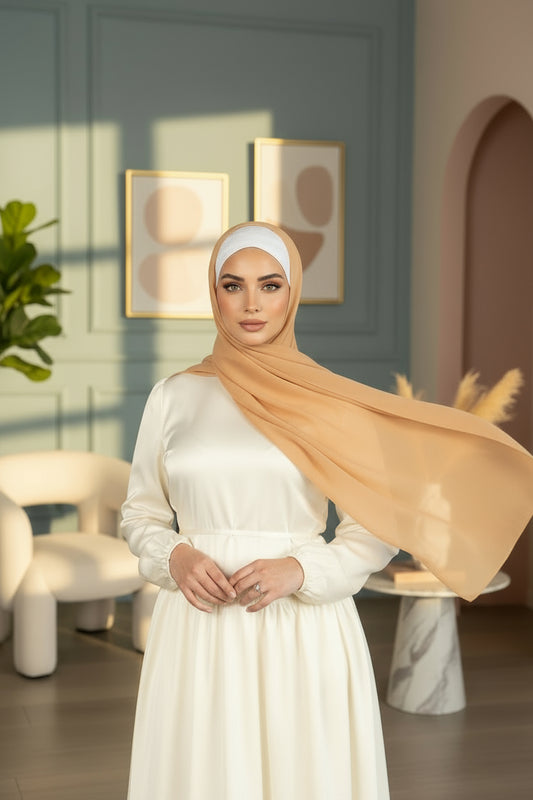 DULCHE DE LECHE Georgette Chiffon Scarf