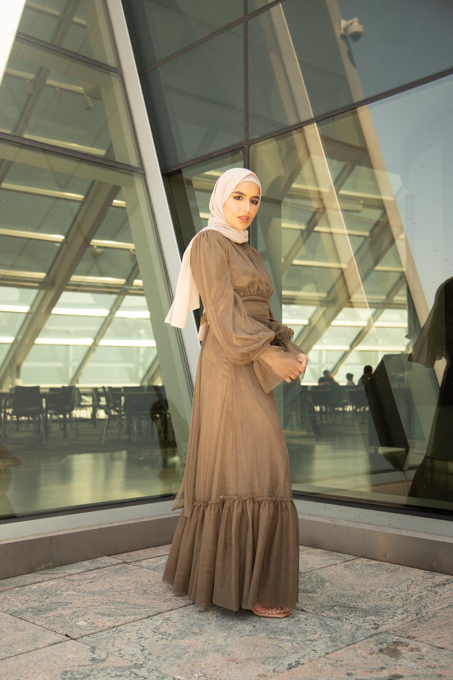 Shireen Maxi Gown - Chocolate