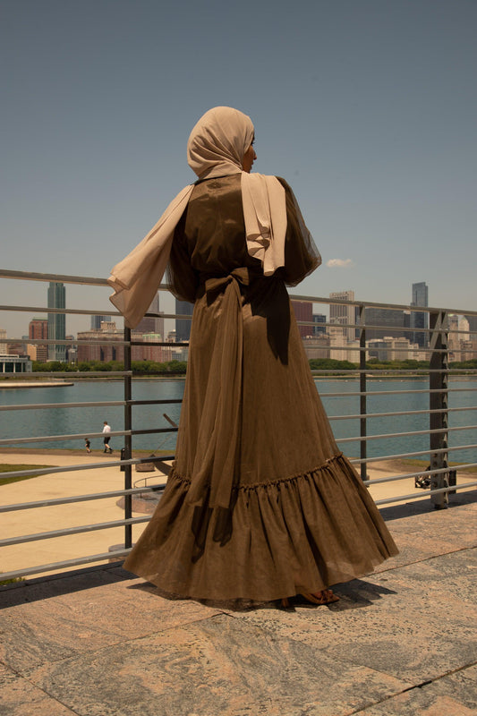 Shireen Maxi Gown - Chocolate