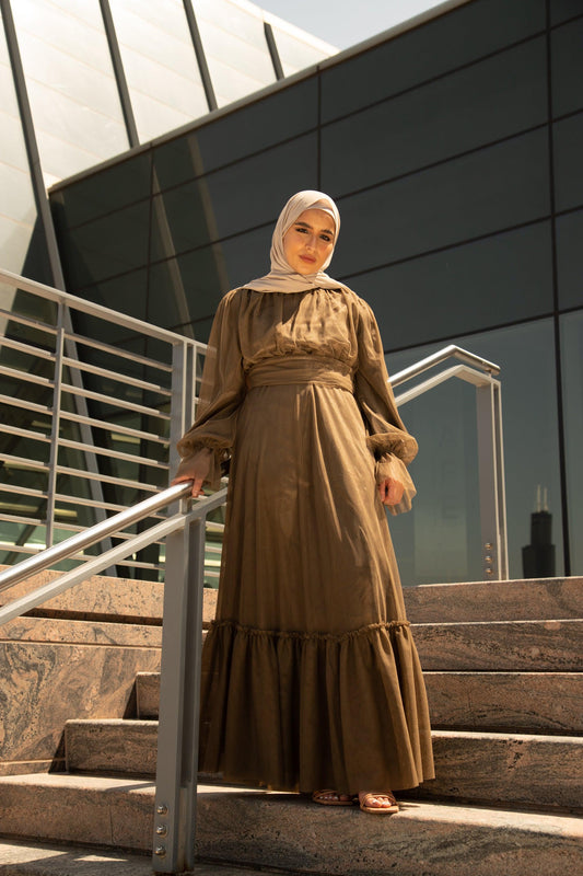 Shireen Maxi Gown - Chocolate