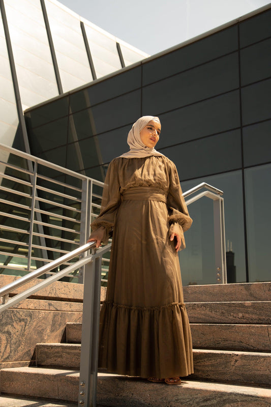 Shireen Maxi Gown - Chocolate