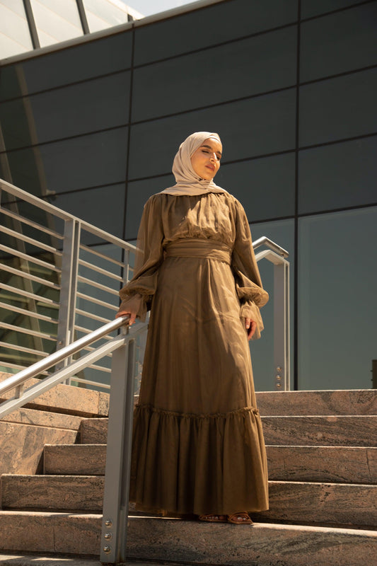 Shireen Maxi Gown - Chocolate