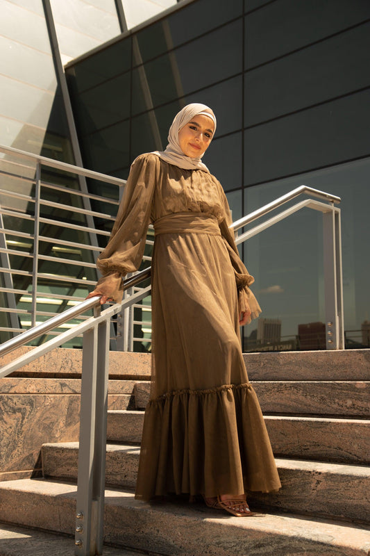Shireen Maxi Gown - Chocolate