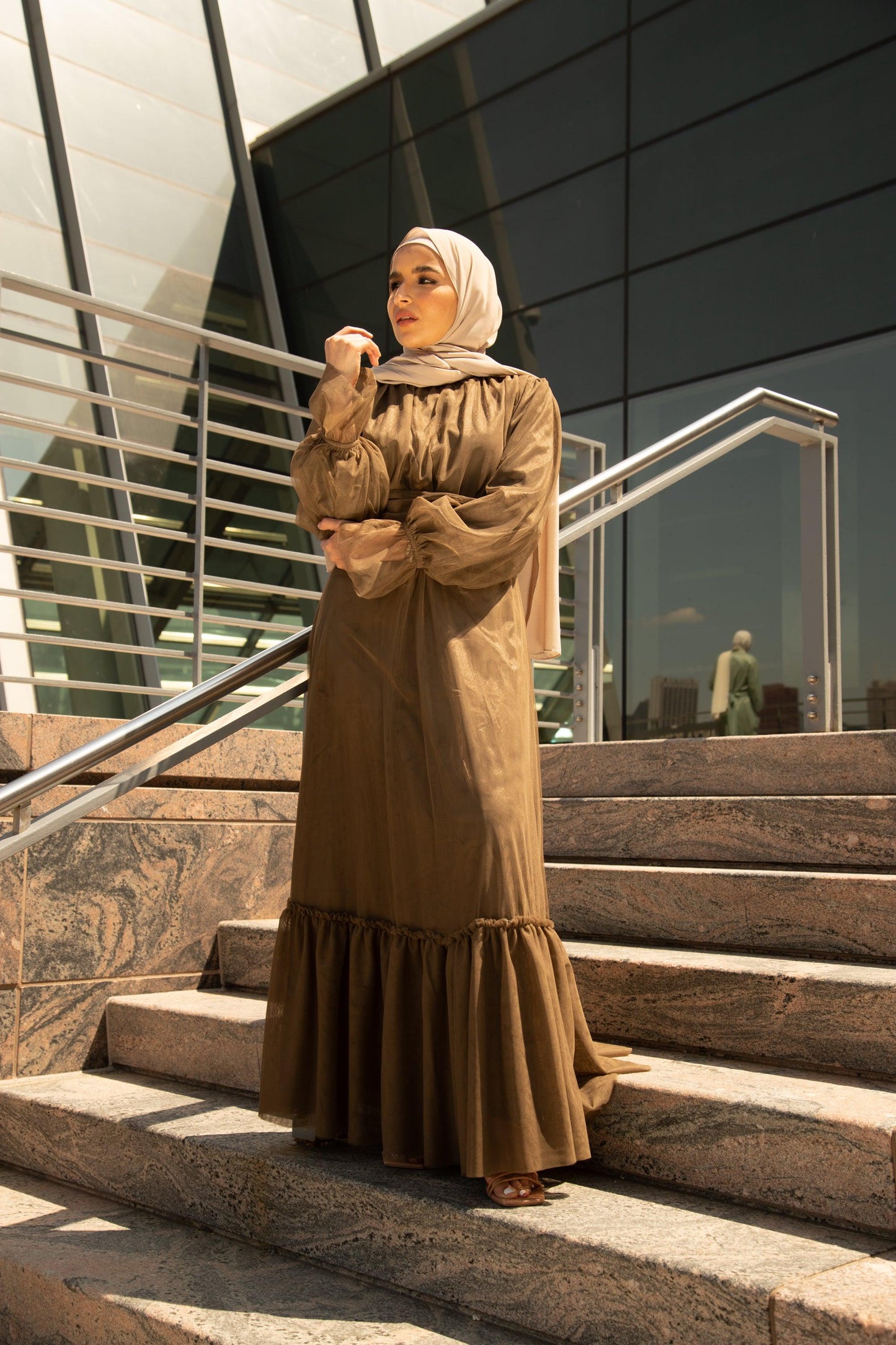 Shireen Maxi Gown - Chocolate