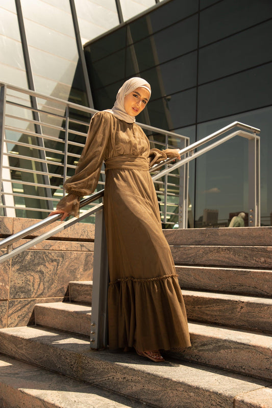 Shireen Maxi Gown - Chocolate