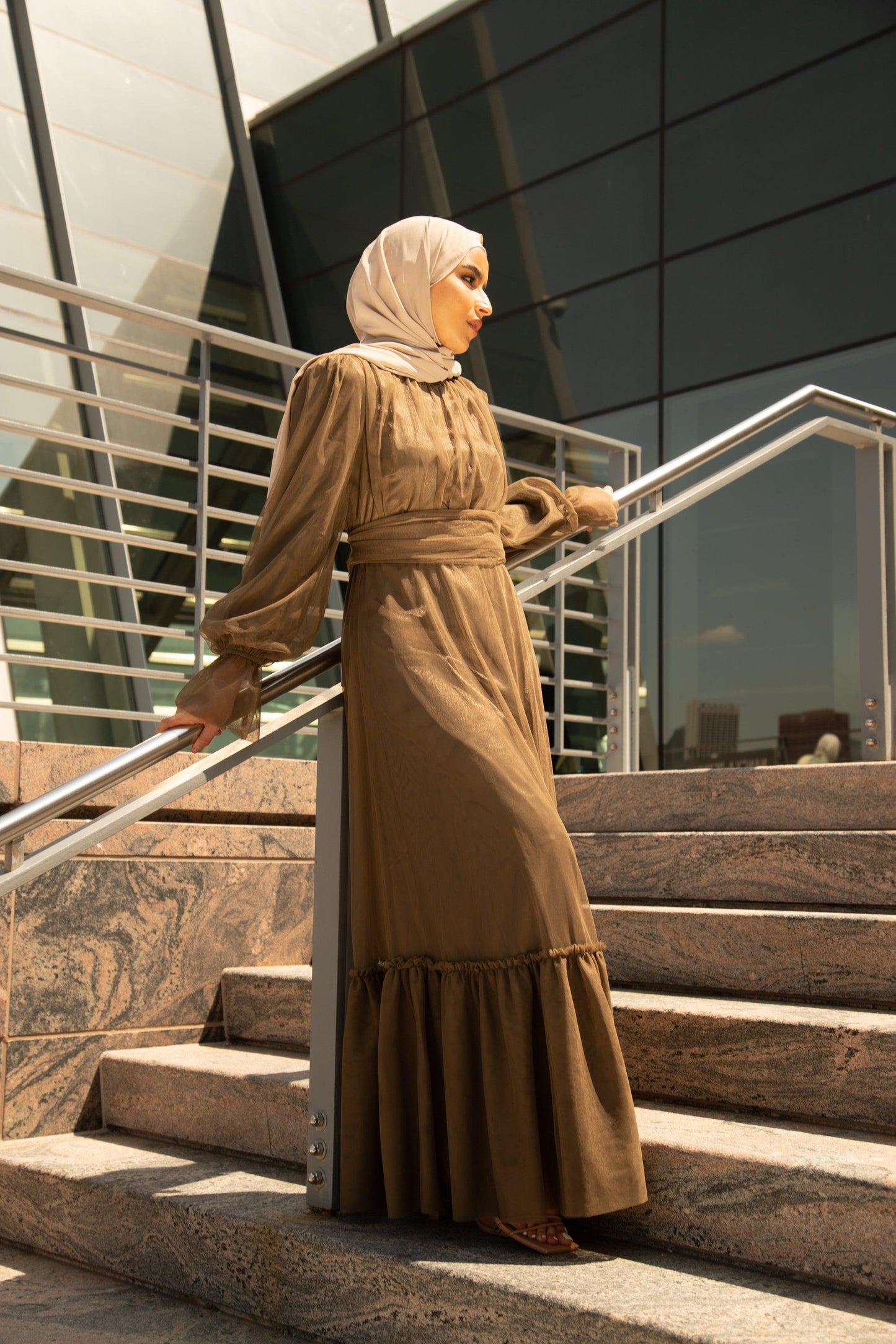 Shireen Maxi Gown - Chocolate