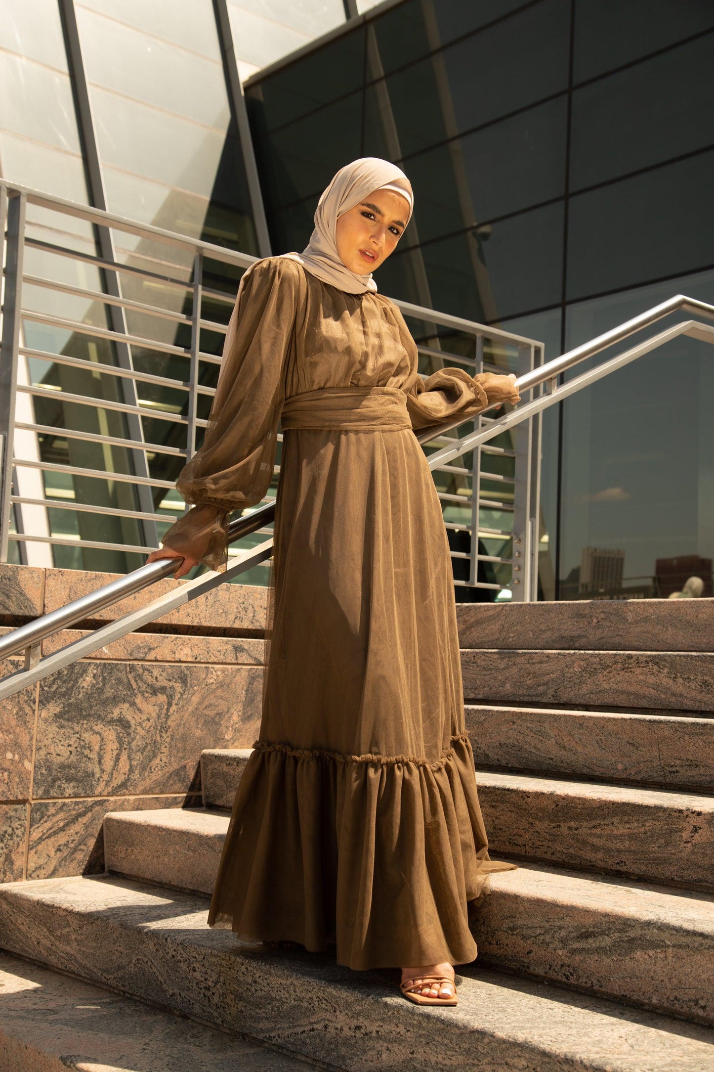Shireen Maxi Gown - Chocolate