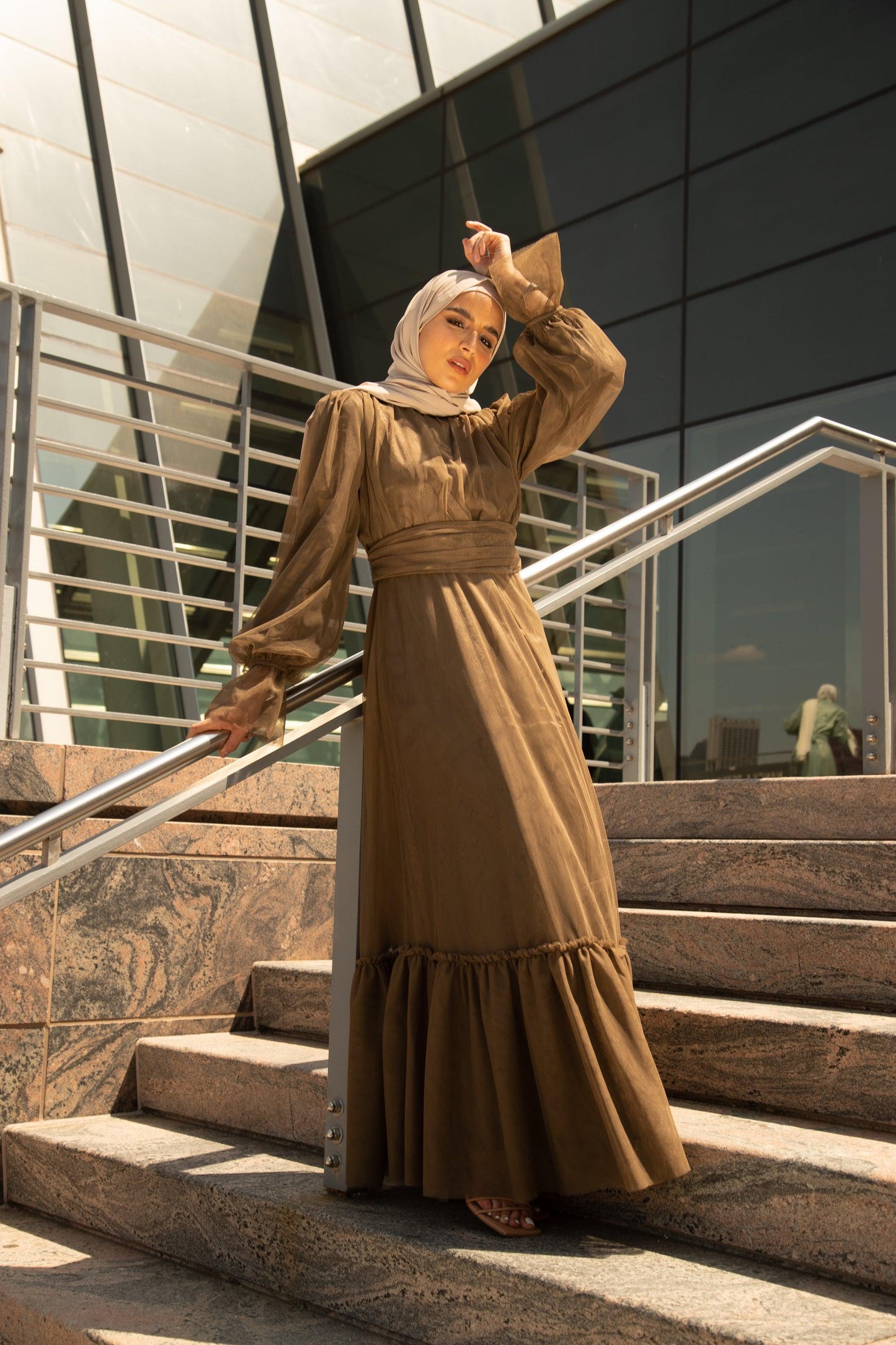 Shireen Maxi Gown - Chocolate