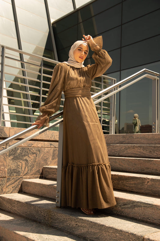 Shireen Maxi Gown - Chocolate