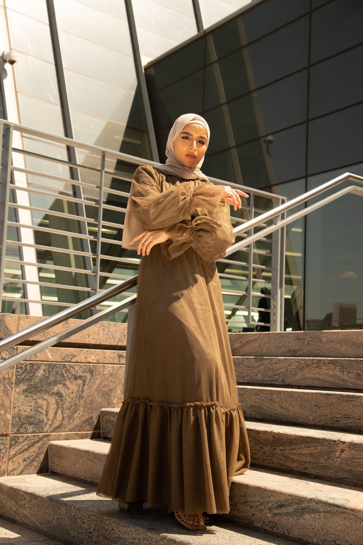 Shireen Maxi Gown - Chocolate