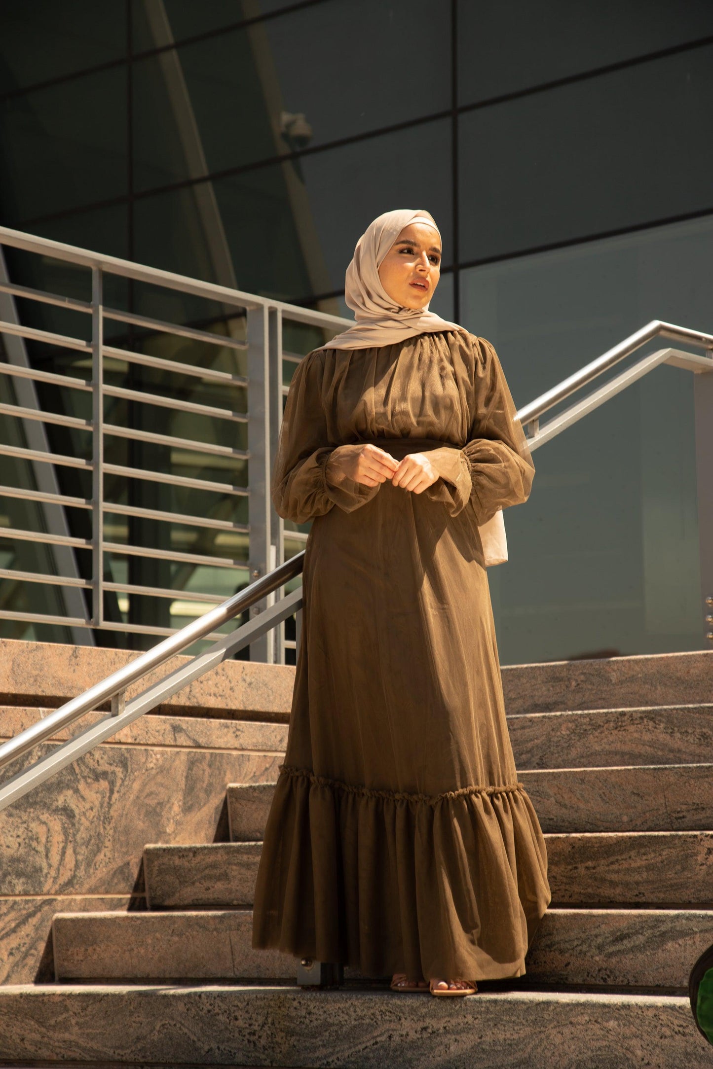 Shireen Maxi Gown - Chocolate