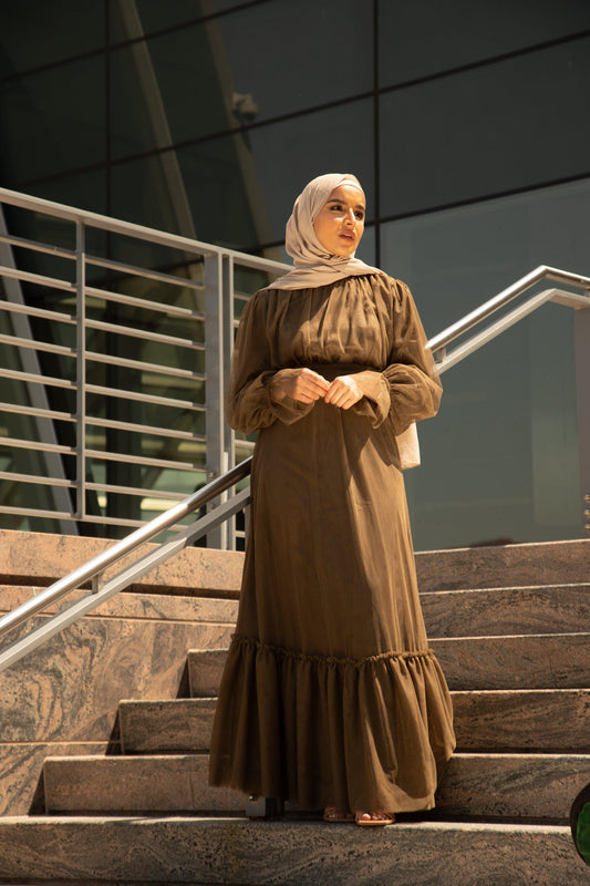 Shireen Maxi Gown - Chocolate