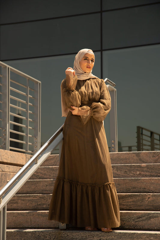 Shireen Maxi Gown - Chocolate