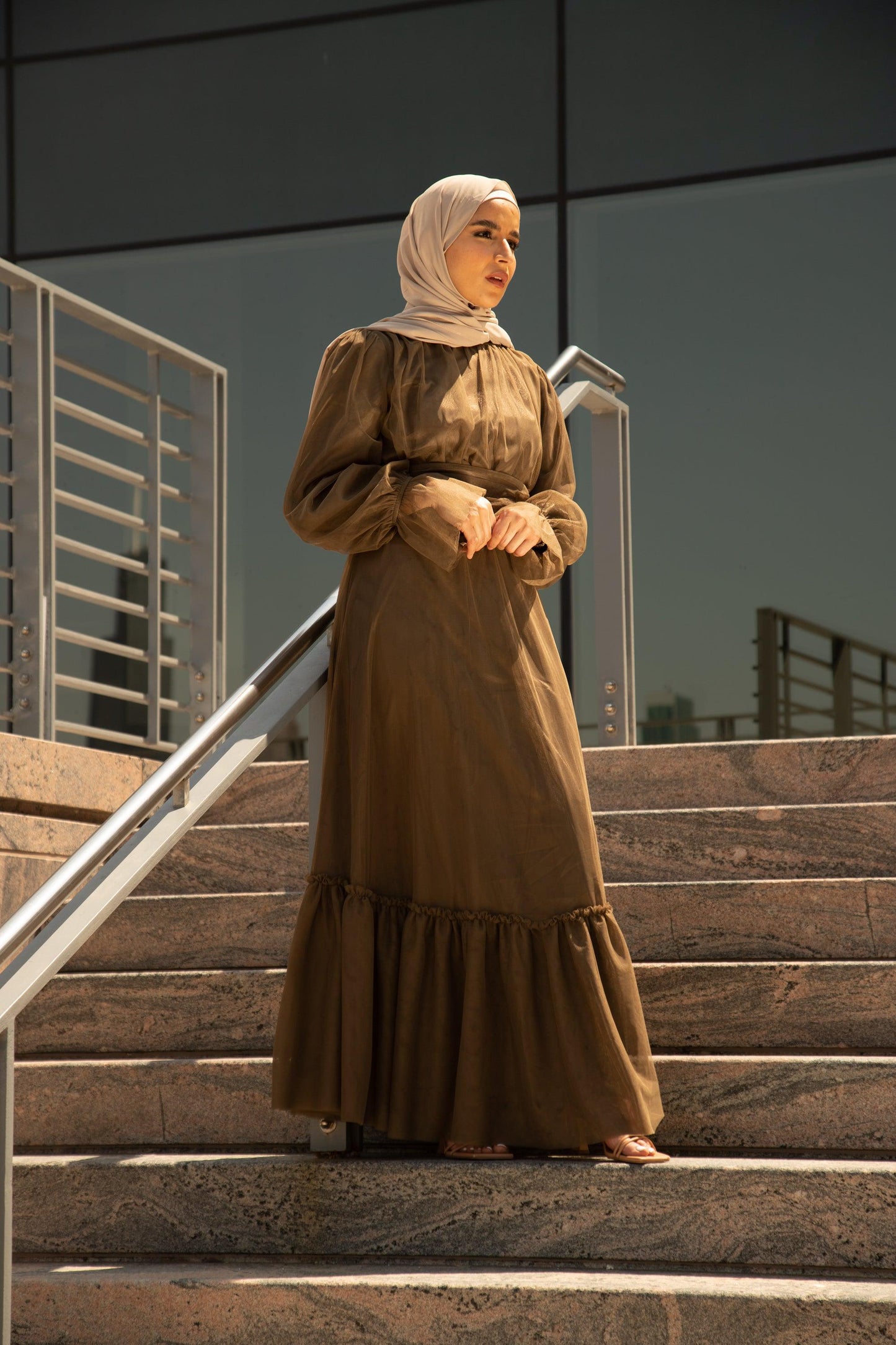 Shireen Maxi Gown - Chocolate