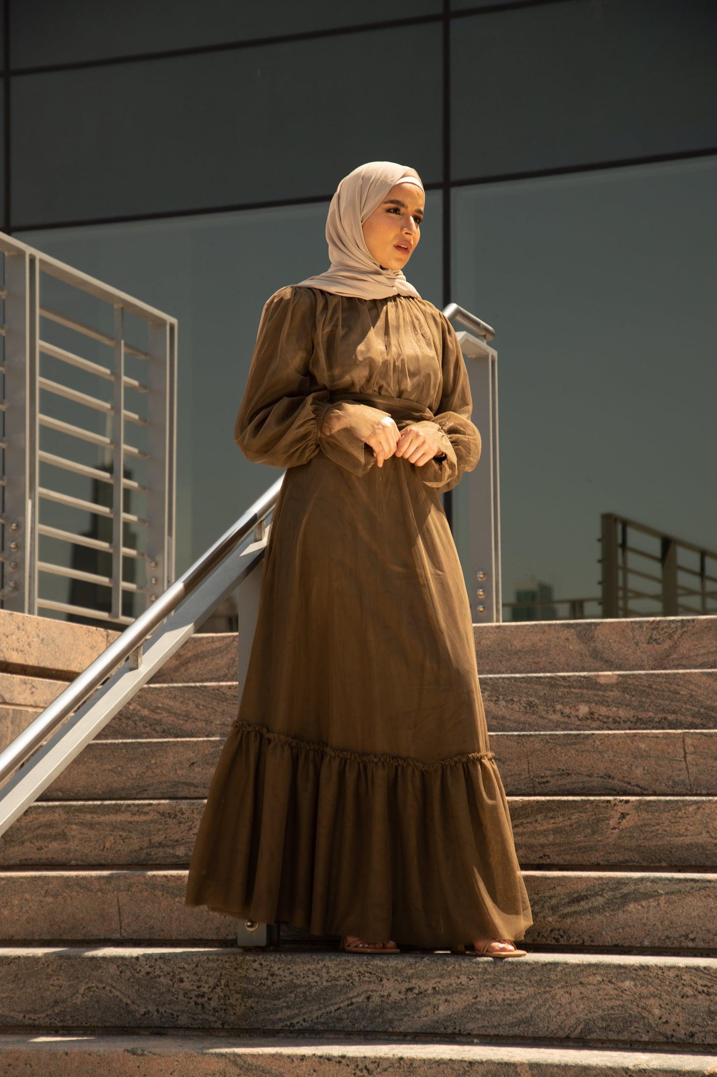 Shireen Maxi Gown - Chocolate