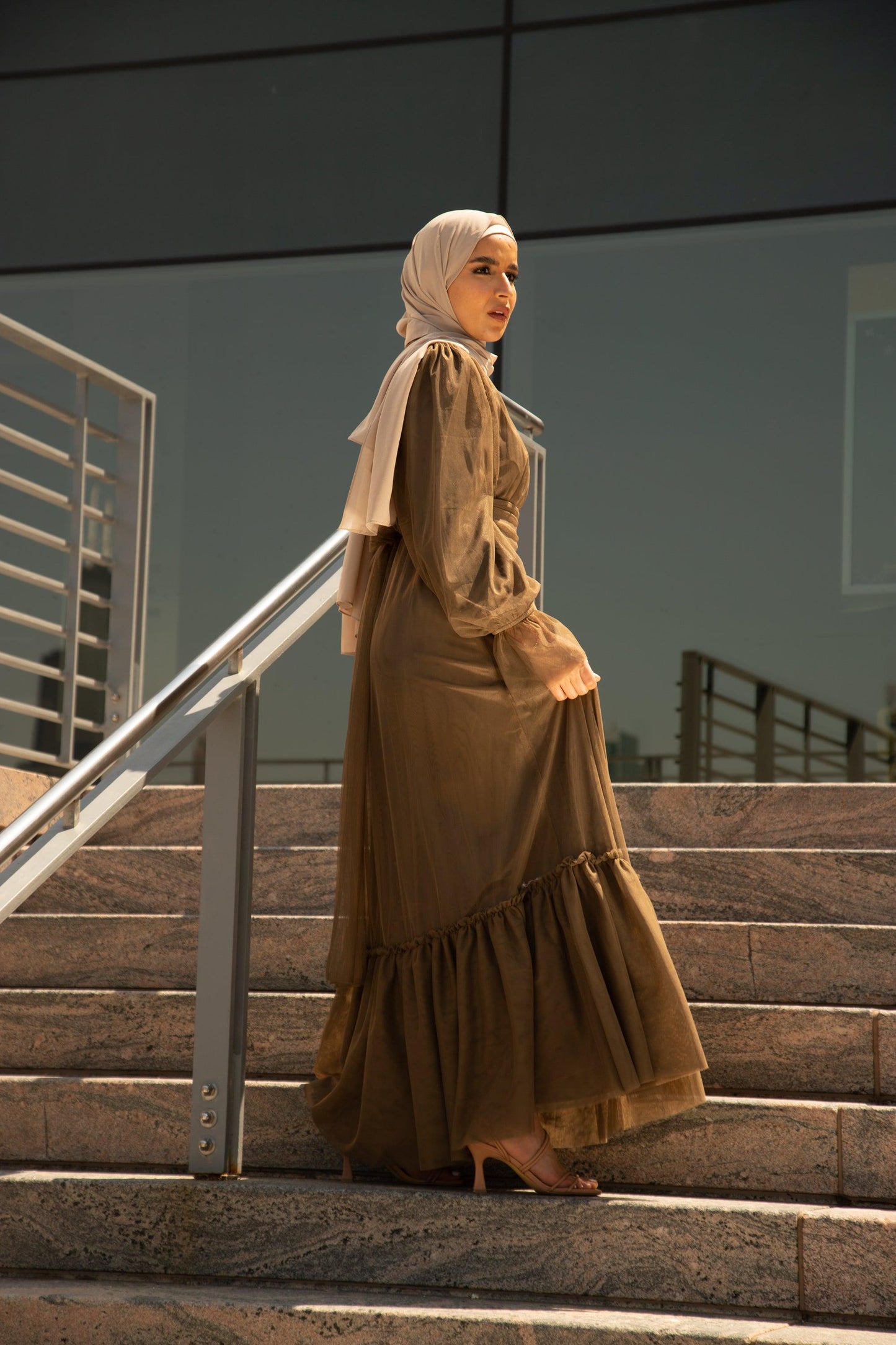 Shireen Maxi Gown - Chocolate