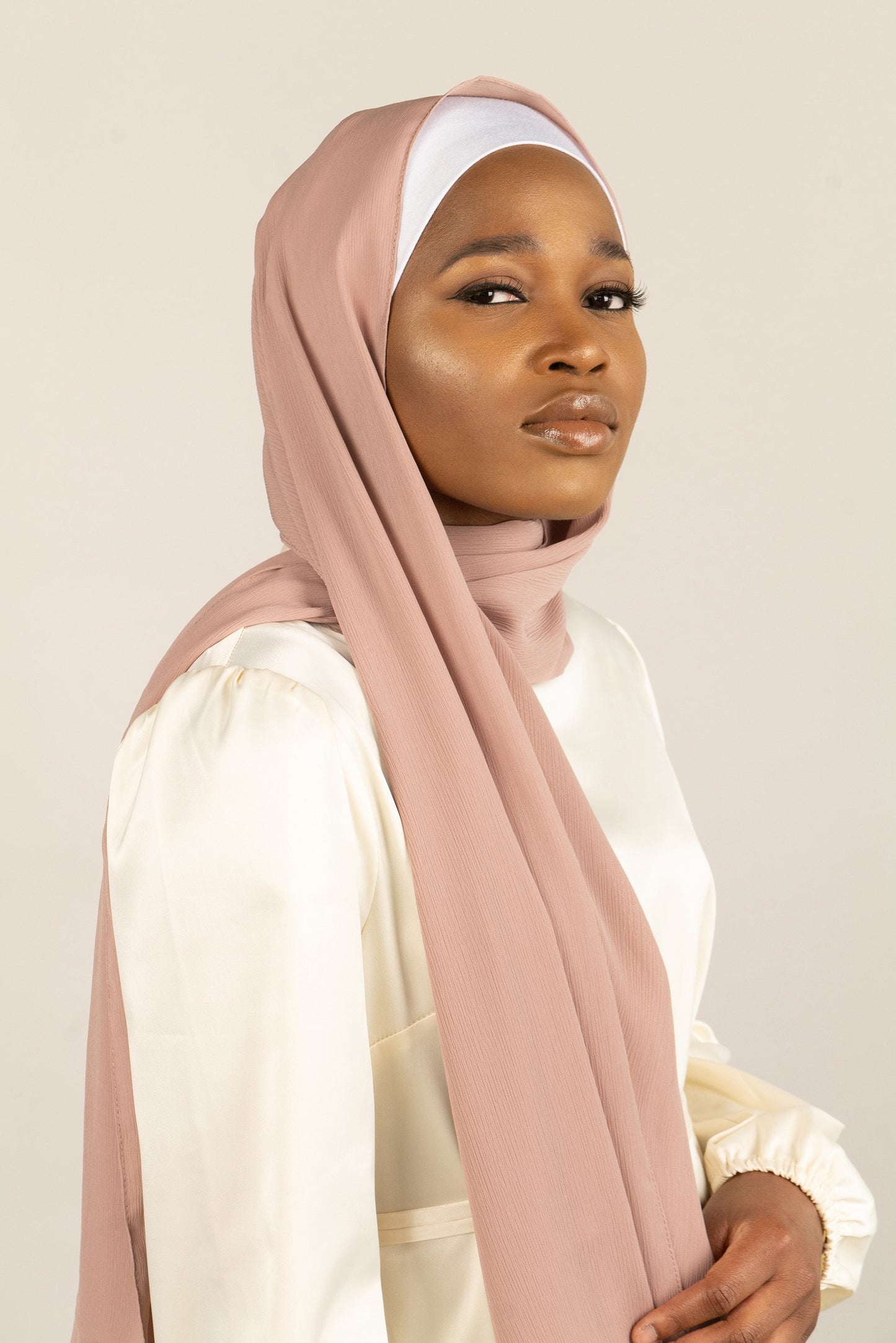 MILKY MOCHA Crepe Chiffon