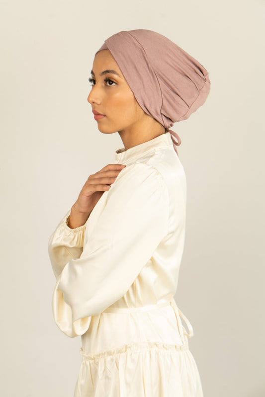 Tie Back Hijab Cap - Mocha