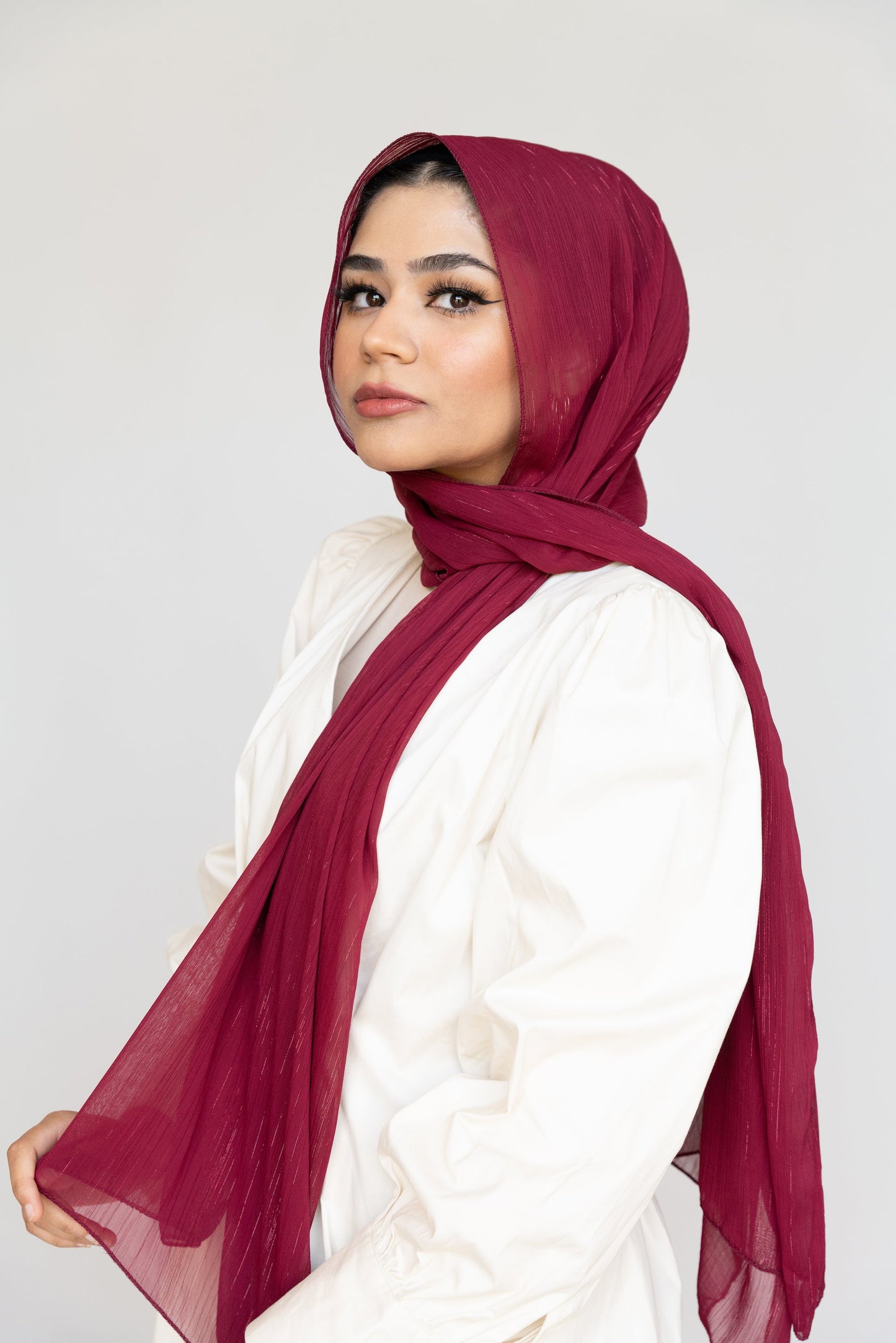 RUBY Shimmer Striped Chiffon