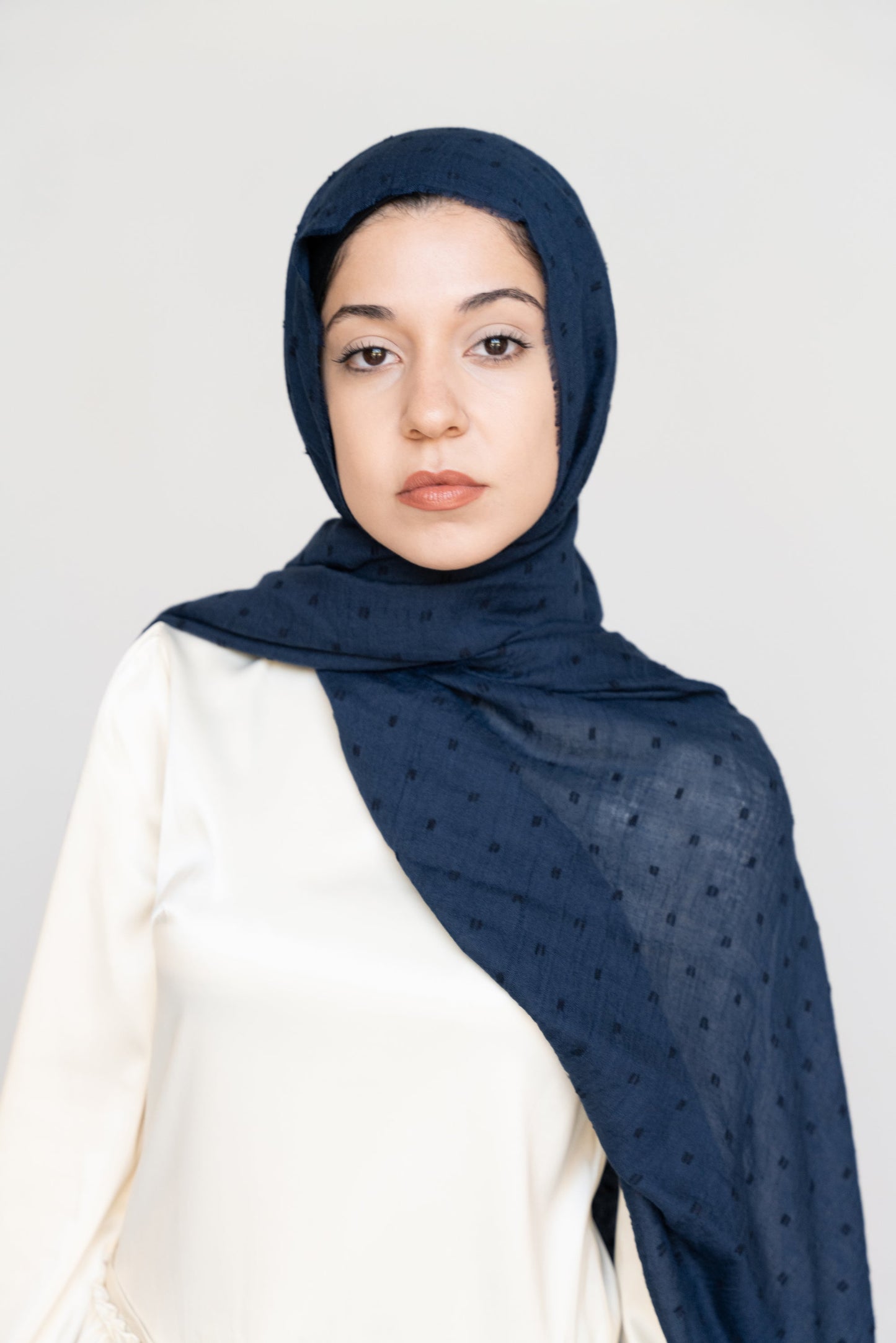 MIDNIGHT BLUE Embossed Woven Viscose