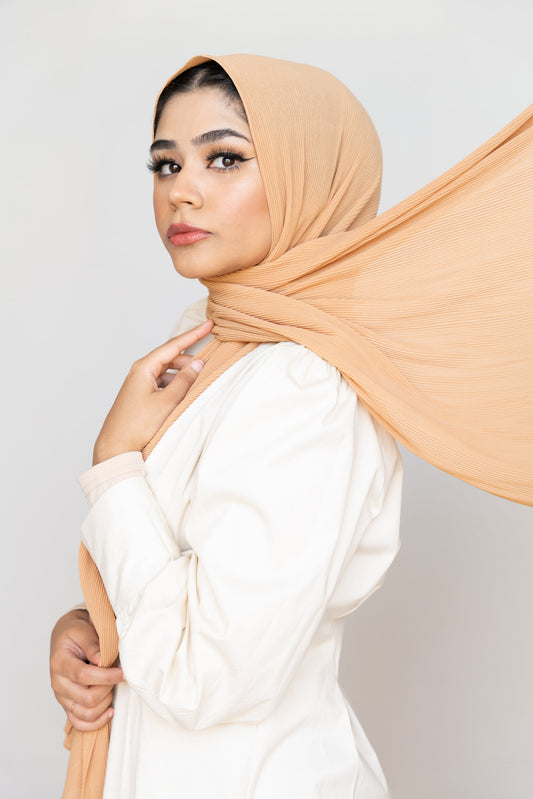 CARAMEL Pleated Chiffon