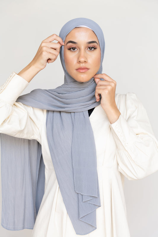 GRAY Pleated Chiffon