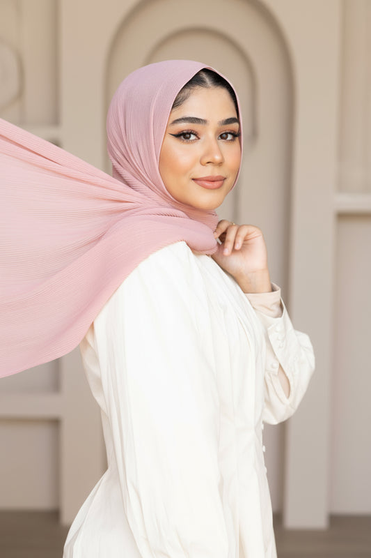 PETAL PINK Pleated Chiffon