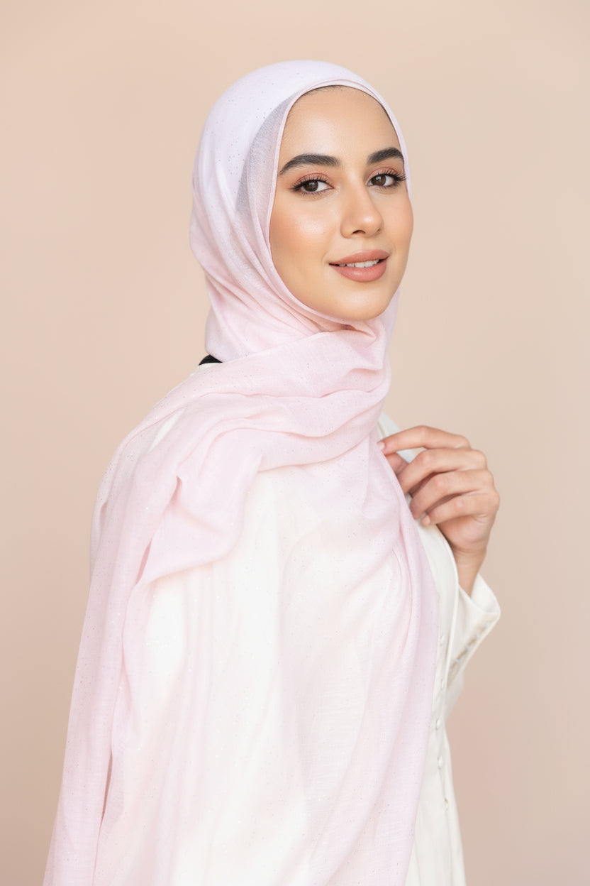 Shimmer Scarf - FAIRY PINK